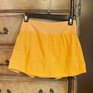 lululemon athletica  sunshine yellow pace rival skort